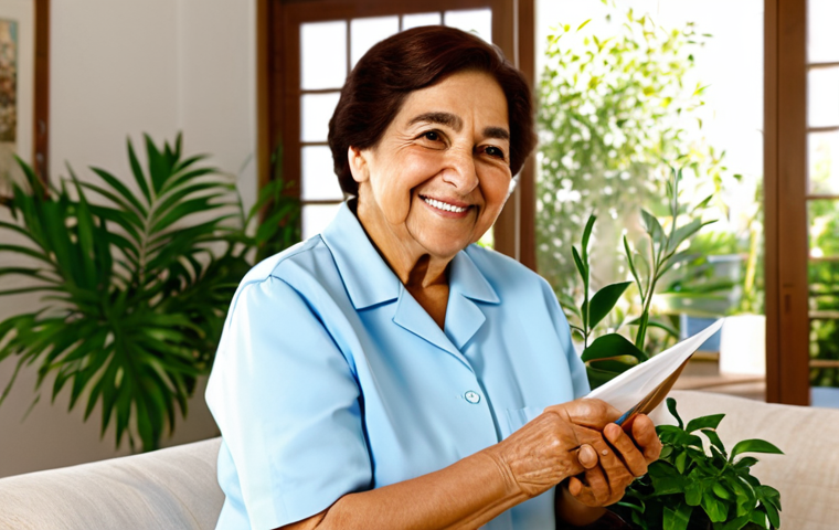 간호사의 윤리적 의사결정 과정 - Professional Caregiver**

"An elderly Hispanic woman with a warm smile, being assisted by a compassi...
