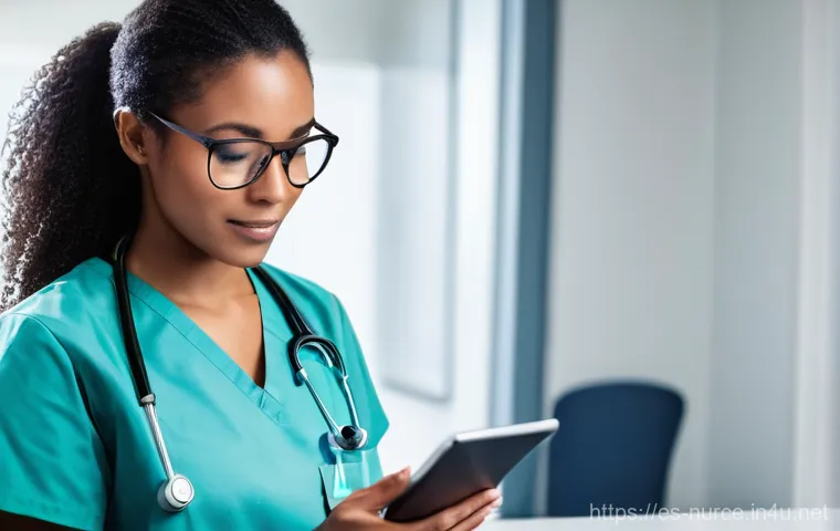 간호사의 외국어 학습 필요성 - **Prompt:** A dynamic and aspirational image of a diverse team of nurses in a state-of-the-art inter...