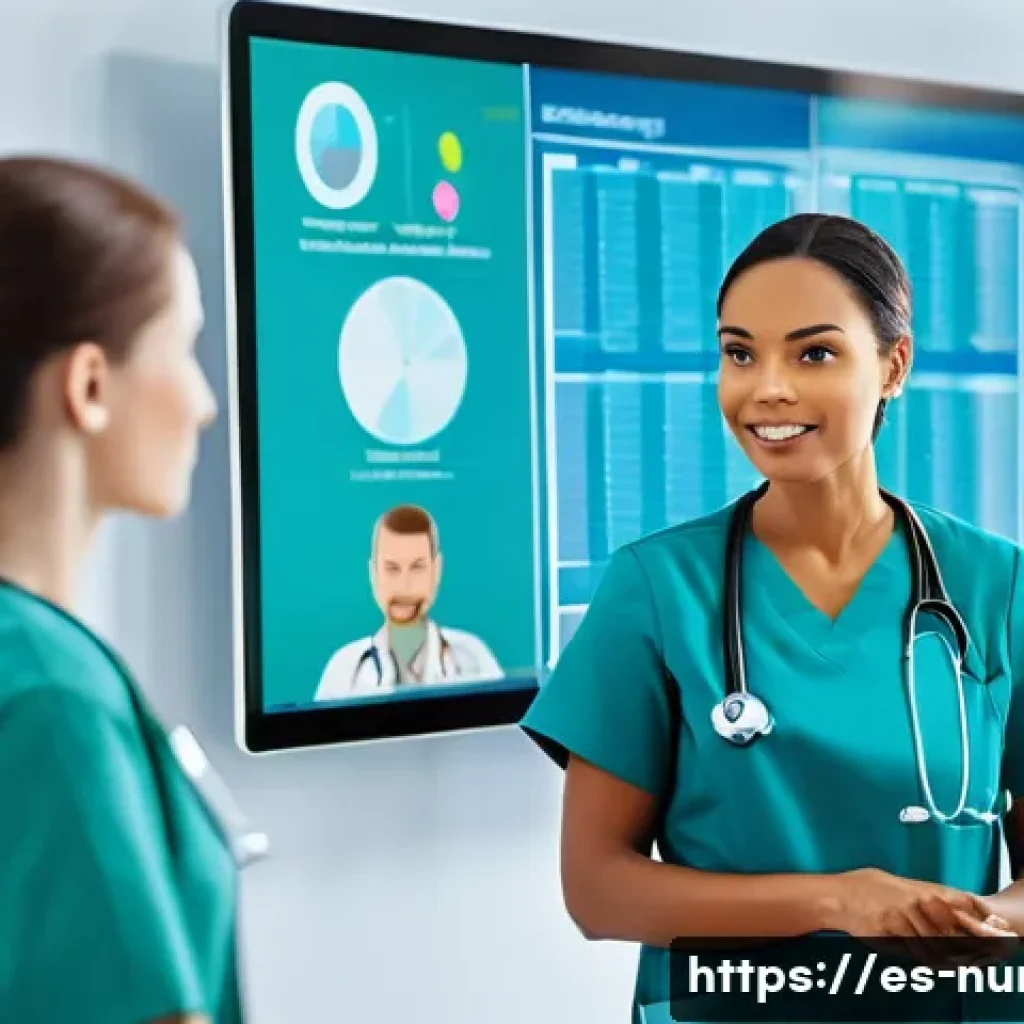 간호사의 팀워크와 협업 사례 - A diverse team of nurses in a modern hospital setting engaged in active listening during a patient c...