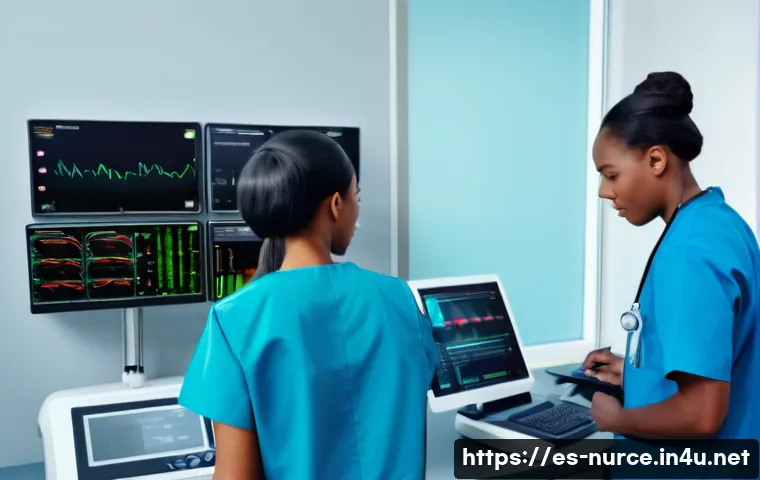 간호사와 의사 간의 협력 사례 - A modern hospital emergency room scene showing a diverse team of nurses and doctors collaborating ef...