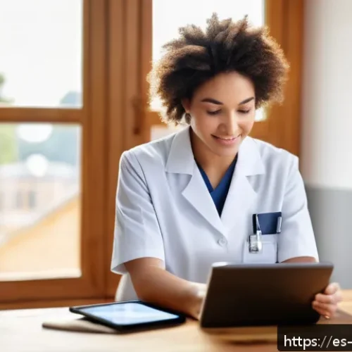 간호사와 봉사활동을 병행하기 - A compassionate female nurse in her late 20s planning her week on a digital tablet at home, sitting ...